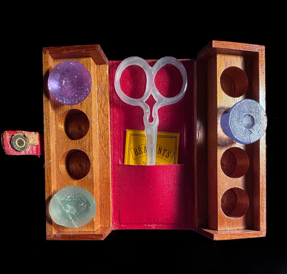 Photograph of Jen Blazina's artwork titled Travel Kit.